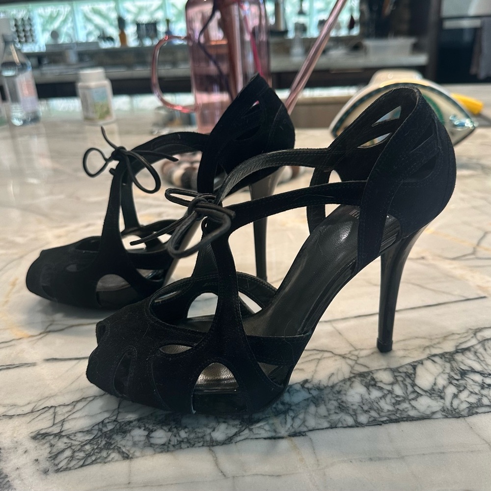 Stuart Weitzman Platform High Heel Size 7. Black … - image 4